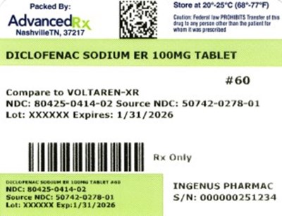 Diclofenac Sodium Er 100mg #60 (Diclofenac Sodium Er 100mg 80425 0414 02)